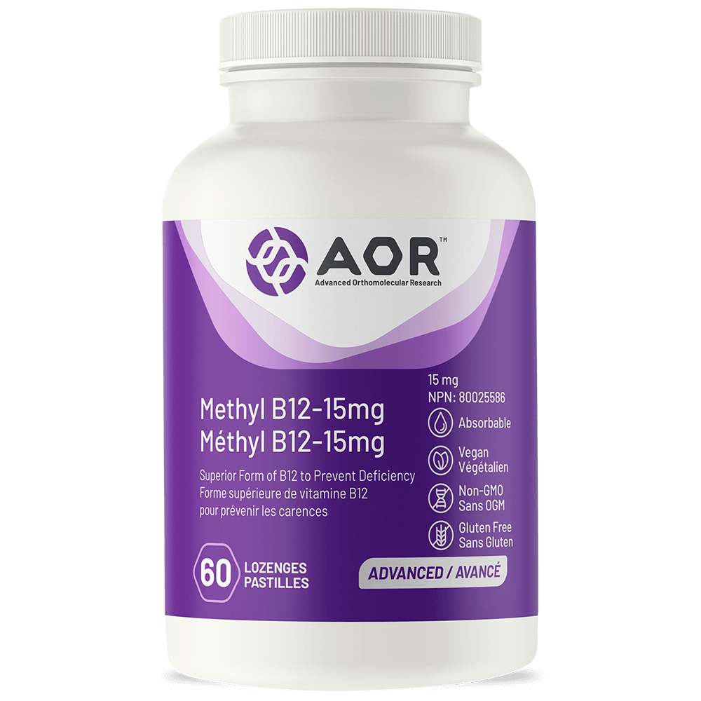 AOR Methyl B12 – 15 mg - Methylcobalamin Ultra (60 Lozenges)