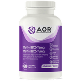 AOR Methyl B12 – 15 mg - Methylcobalamin Ultra (60 Lozenges)