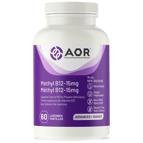 AOR Methyl B12 – 15 mg - Methylcobalamin Ultra (60 Lozenges)