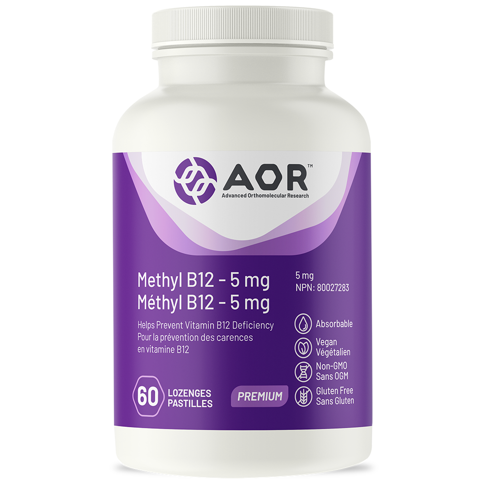 AOR Methyl B12 – 5 mg - Methylcobalamin (60 Lozenges)