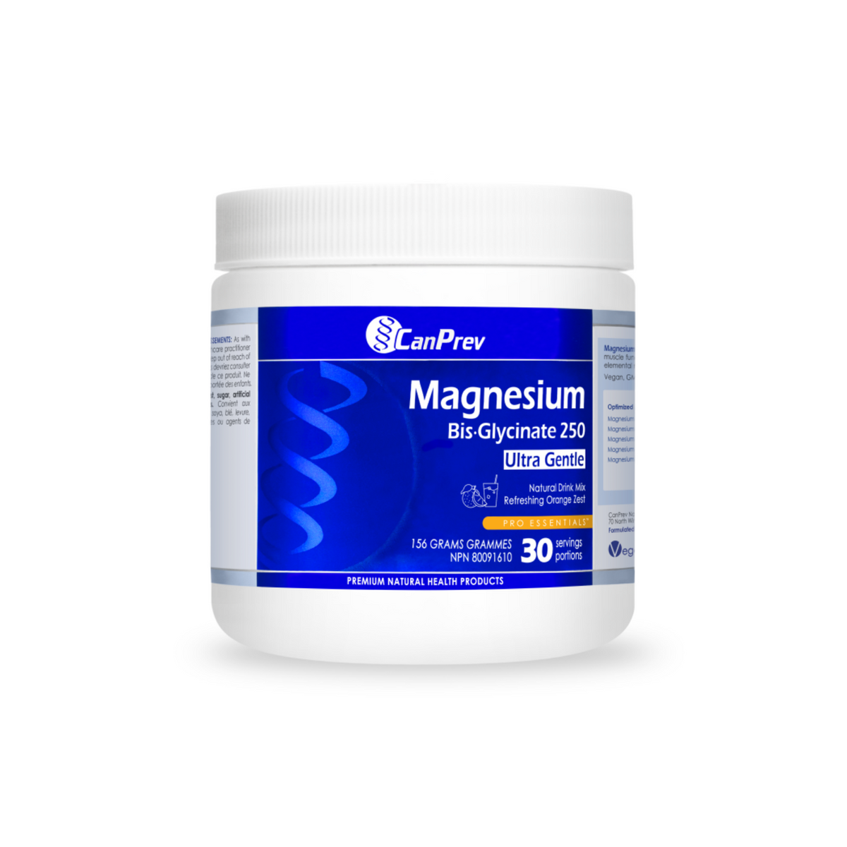 CanPrev Magnesium Bis-Glycinate Natural Drink Mix Powder