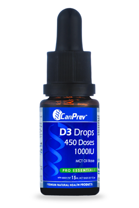 CanPrev D3 Drops 1000IU MCT Base (15ml)