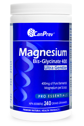 CanPrev Magnesium Bis-Glycinate 400 Ultra Gentle (240g Powder)