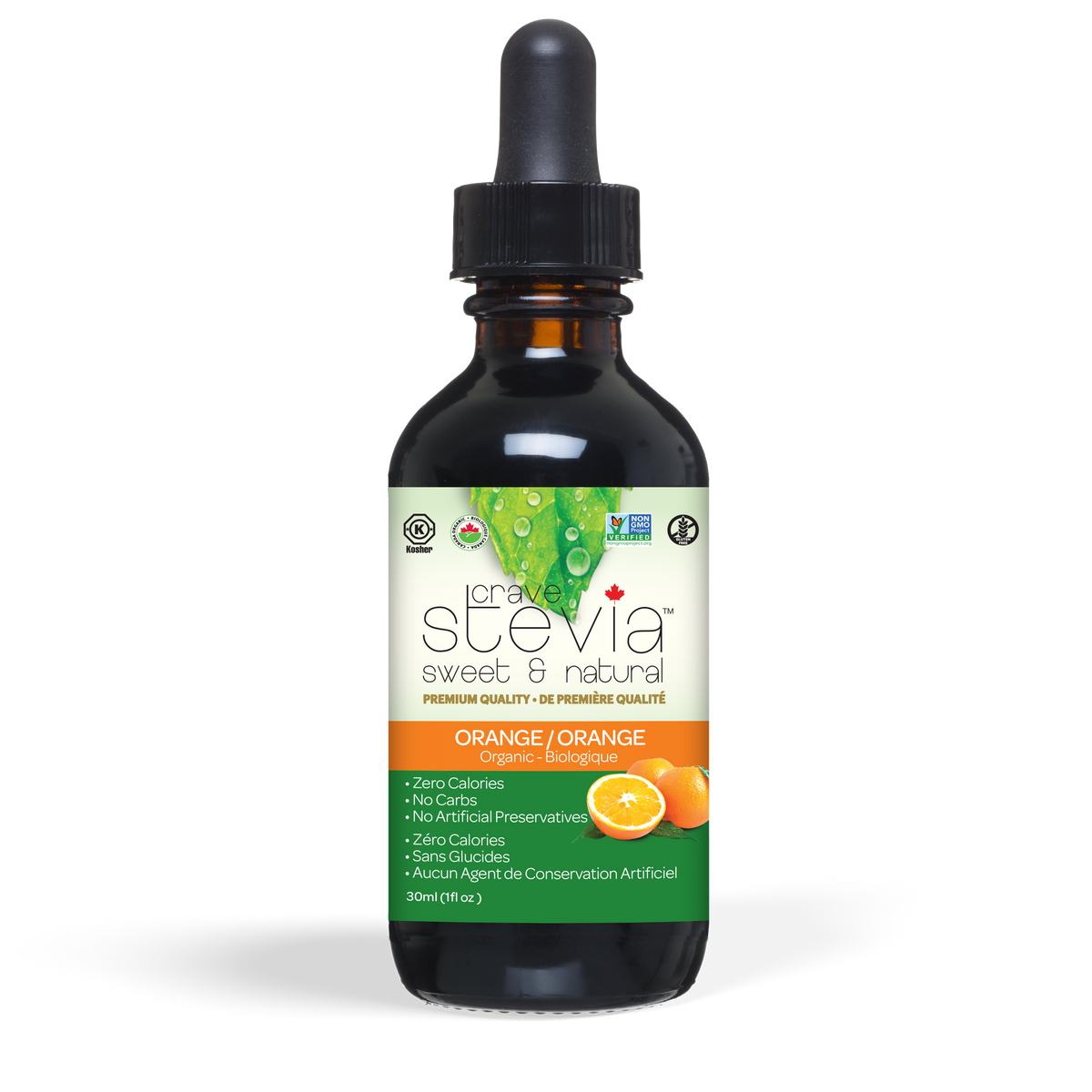 Crave Stevia Orange Liquid Drops (30ml)