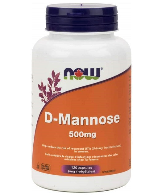 NOW Foods D-Mannose 500mg (120 VegCaps)