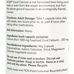 NOW Coral Calcium 1000mg (100 VegCaps)