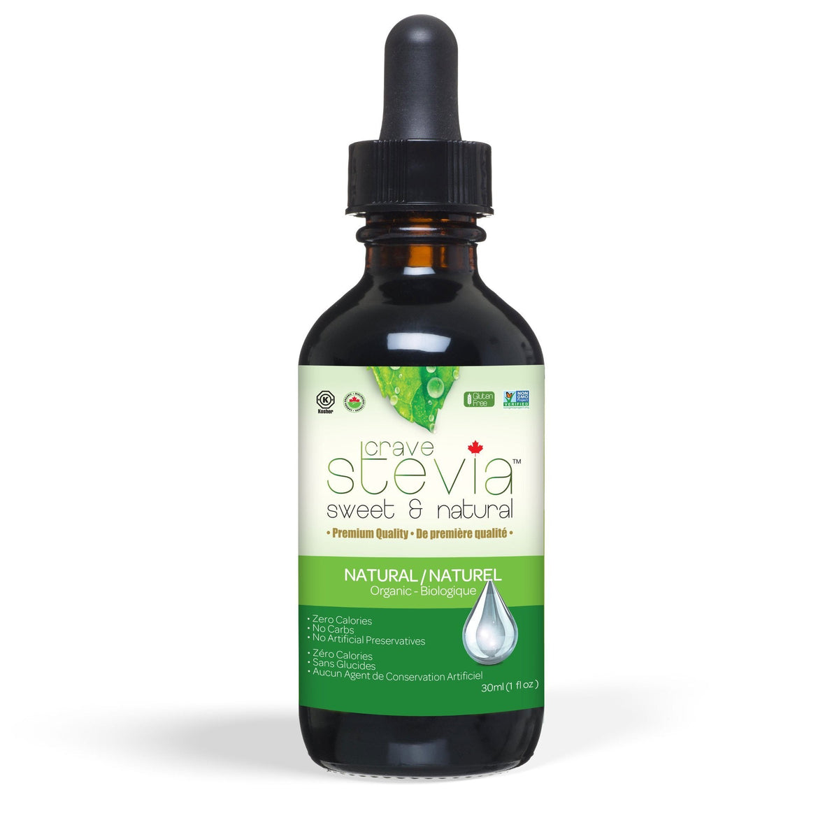 Crave Stevia Natural Liquid Drops (30ml)