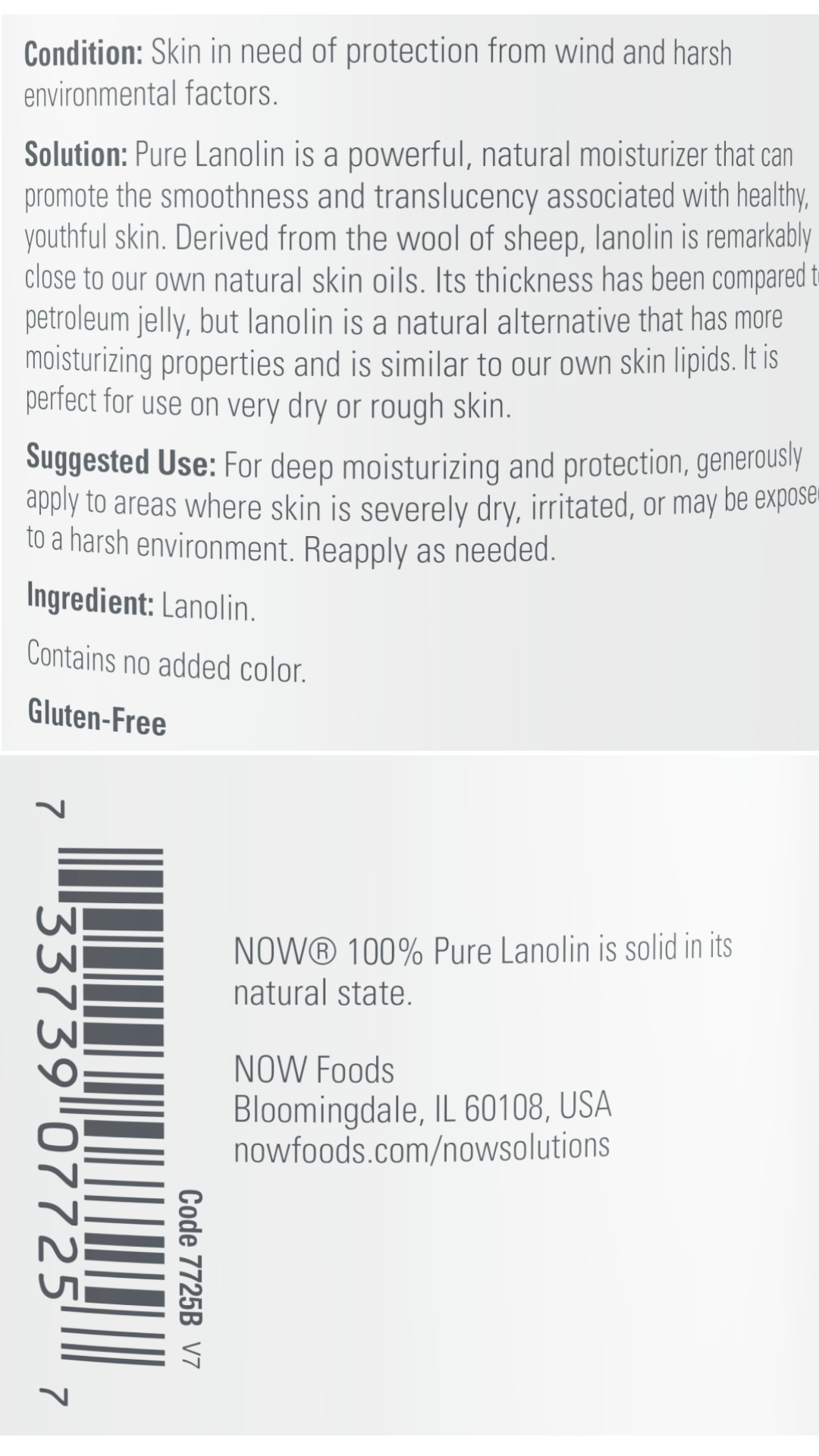 NOW Solutions Pure Lanolin (198ml)