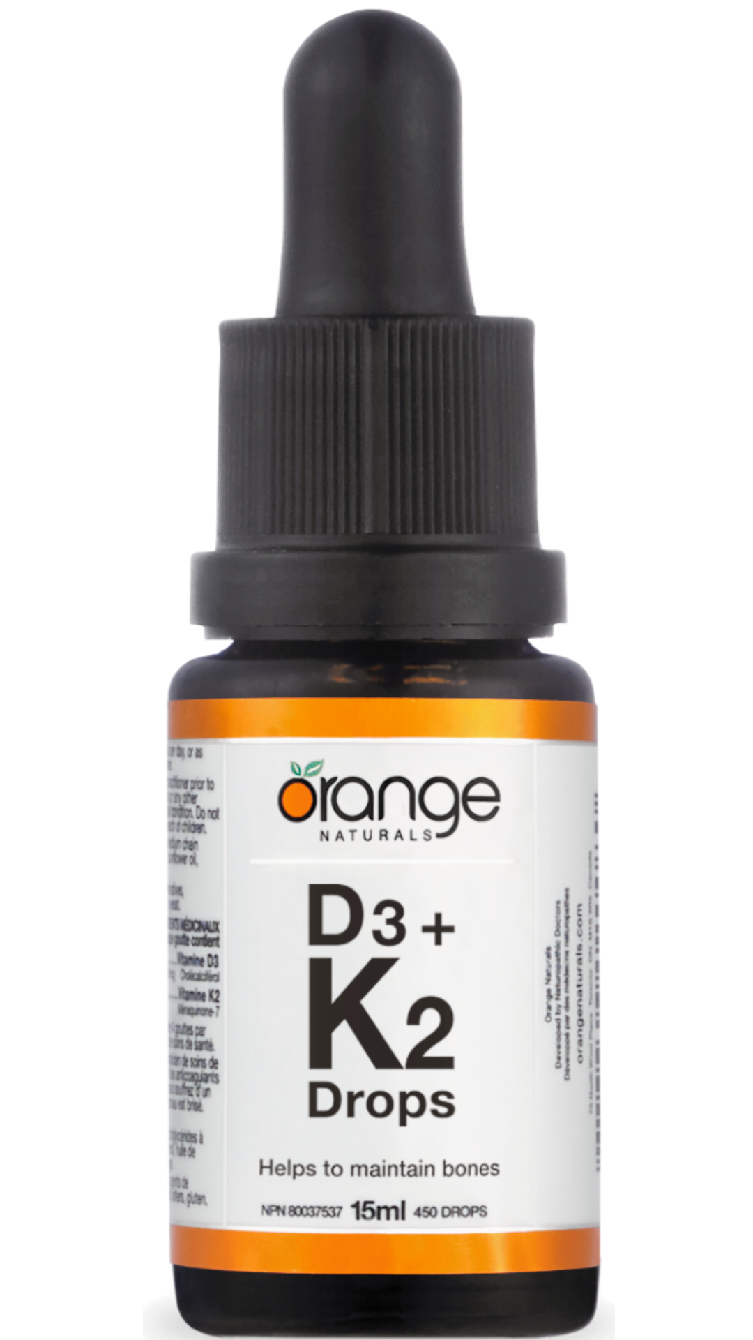 Orange Naturals D3 + K2 Drops 250IU/30mcg (15ml)