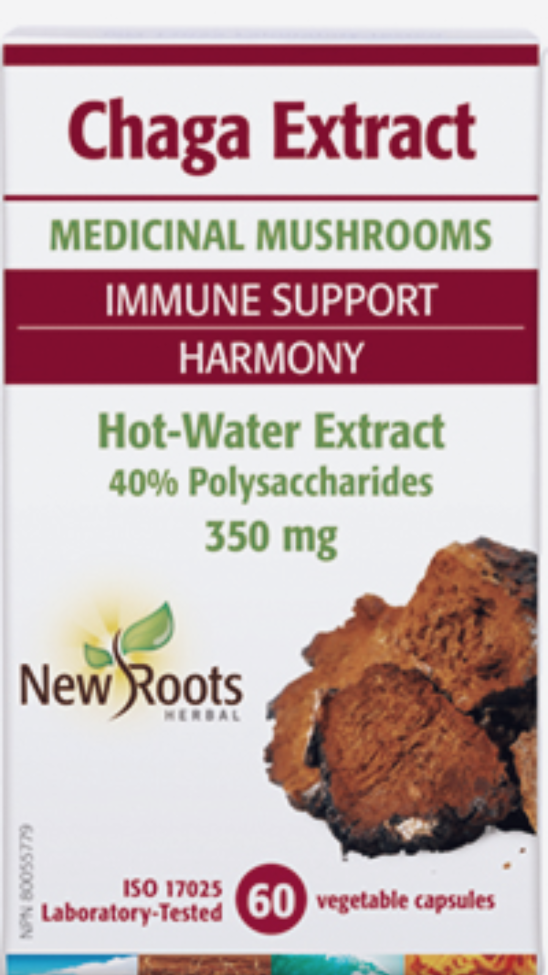 New Roots Herbal Chaga Mushroom (60 Veg Caps)