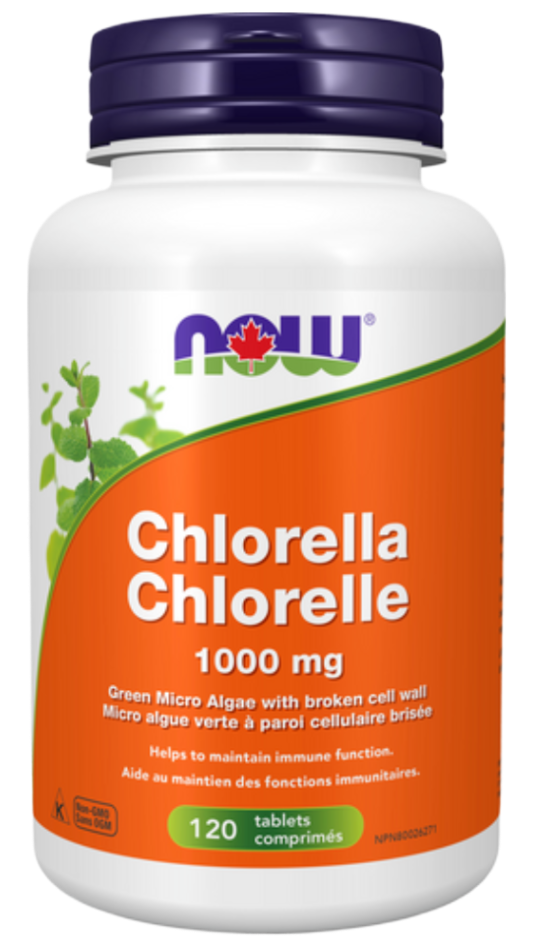 NOW Supplements Chlorella 1,000 mg Broken Cell Wall Tablets