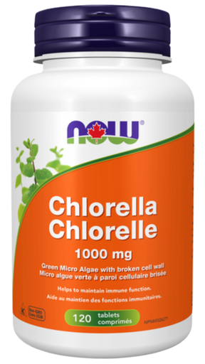 NOW Supplements Chlorella 1,000 mg Broken Cell Wall Tablets