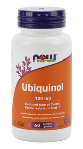 Now Supplements Ubiquinol 100mg (60 Softgels)