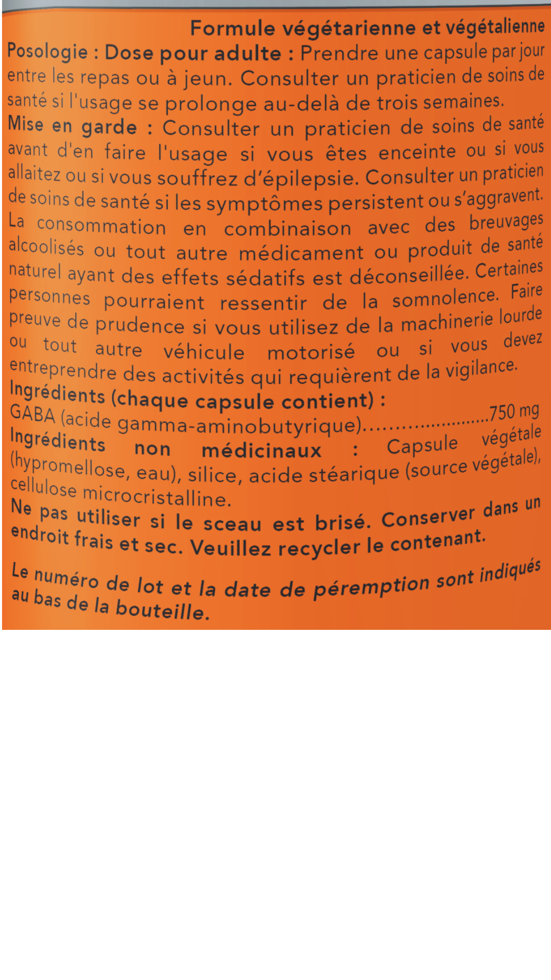 NOW Foods GABA Extra Strength 750mg (100 VegCaps)