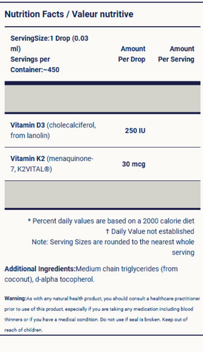 CanPrev D3 & K2 Drops MCT Base (15ml)