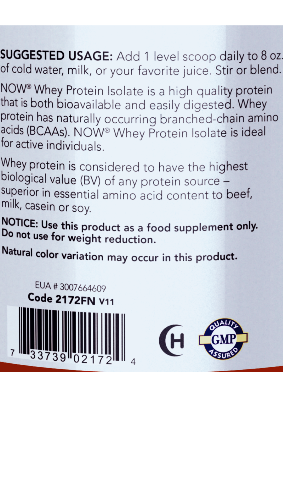 NOW Foods Whey Protein Isolate Unflavoured