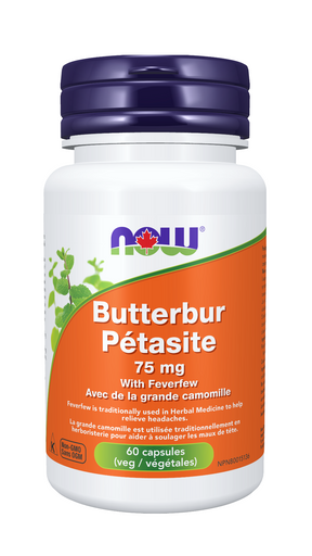 Now Butterbur Extract 75 mg (60 VegCaps)