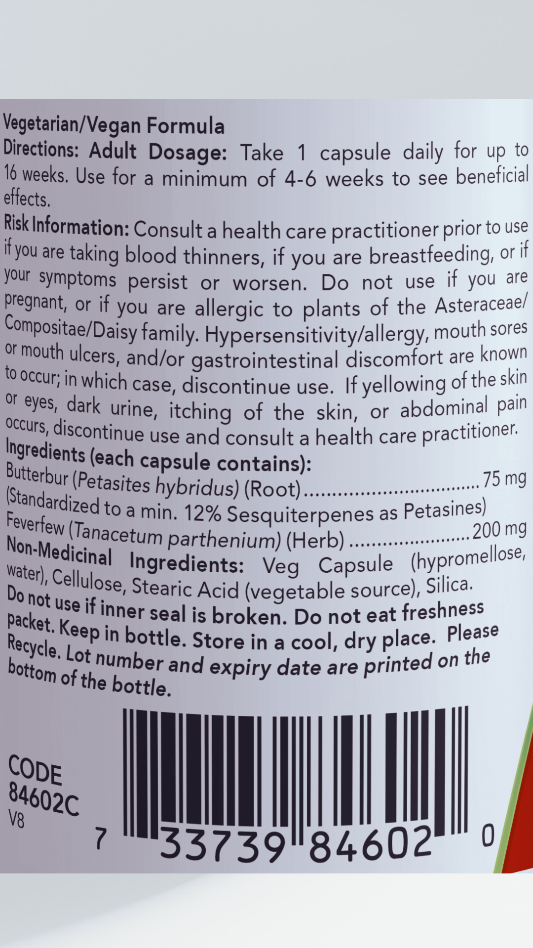 Now Butterbur Extract 75 mg (60 VegCaps)