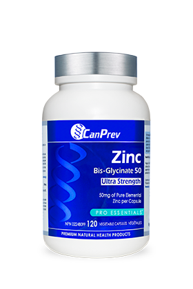 CanPrev Zinc Bis-Glycinate 50 - Ultra Strength (120 VegCaps)