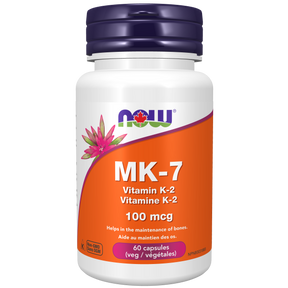 NOW Foods MK-7 Vitamin K-2 100mcg (60 VegCaps)